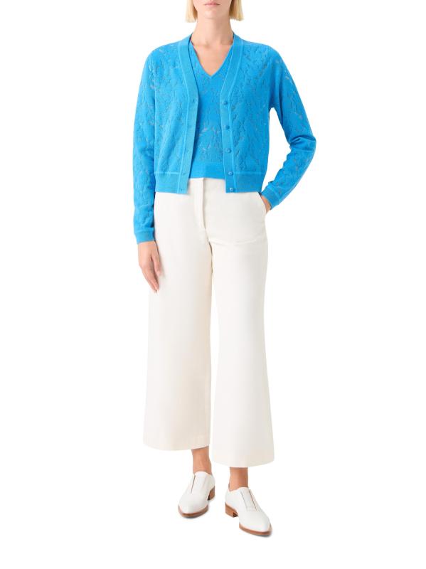 #6: كارديغان وايت كابس من مزيج الصوف والحرير - توايلايت