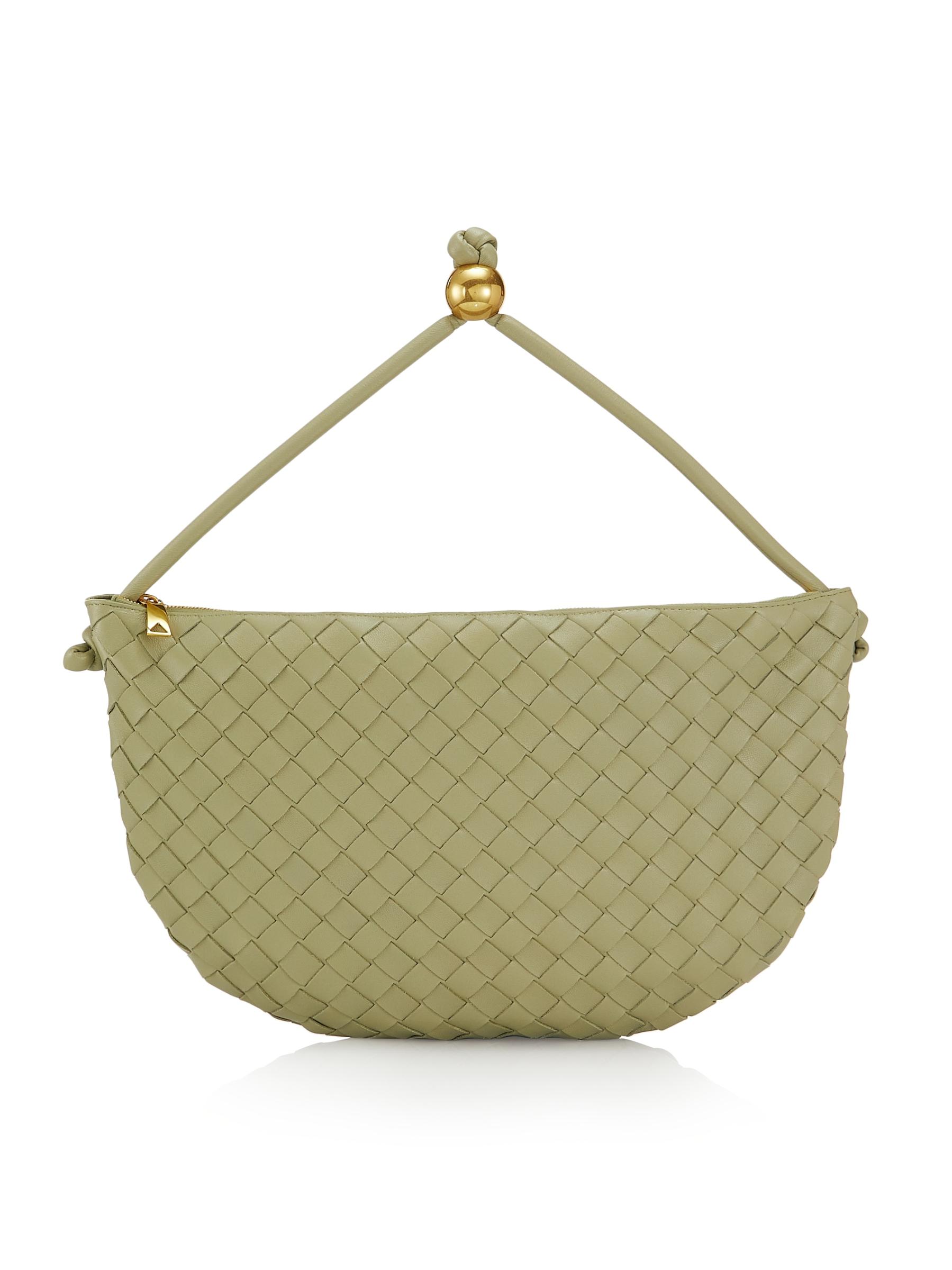 Shop Bottega Veneta - Turn Intrecciato Leather Shoulder Bag