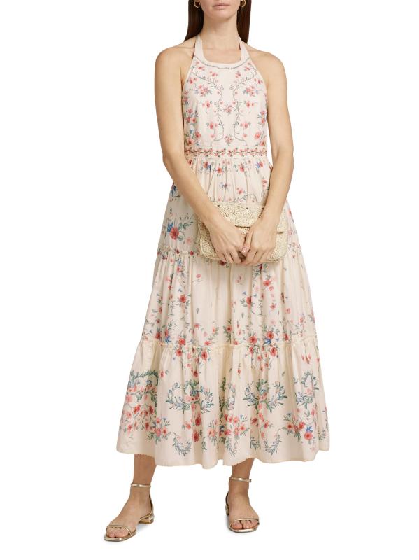 #2: فستان متوسط الطول بنقشة الزهور من كونسويلو موسكيتا - متعدد الألوان