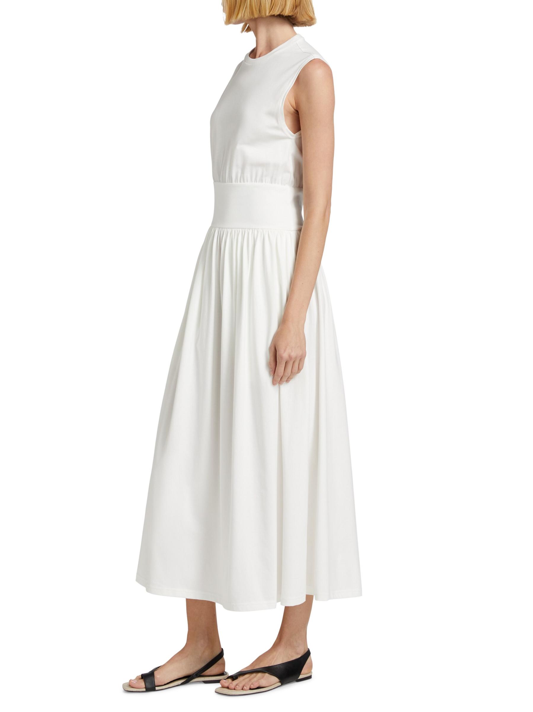 TOTEME｜DRESSES (Sleeveless Cotton T-Shirt Dress (242-WR Sleeveless cotton tee dress black – TOTEME