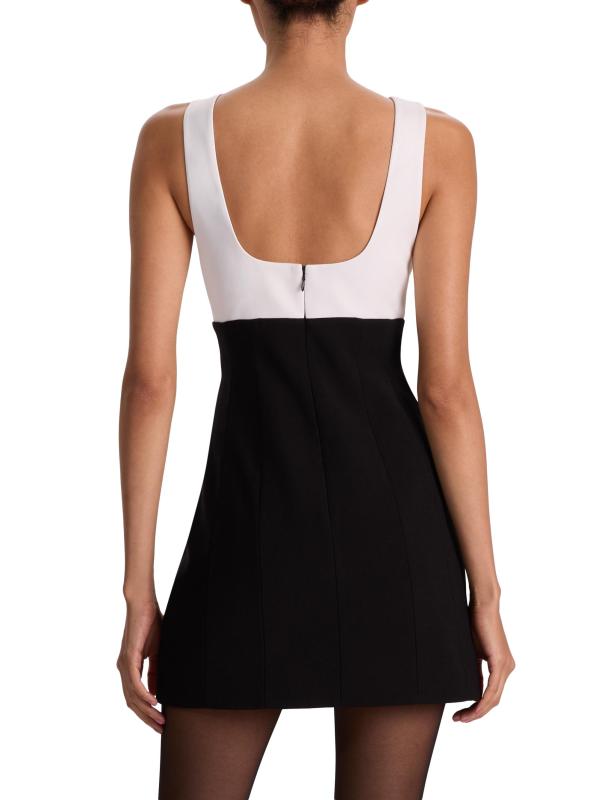 #4: فستان ماندي قصير للغطس بلونين - بلاك أوف وايت