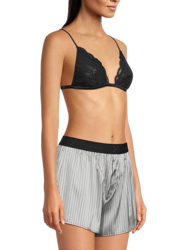 #7: شورت بوكسر من الحرير القابل للتمدد - مخطط الرماد