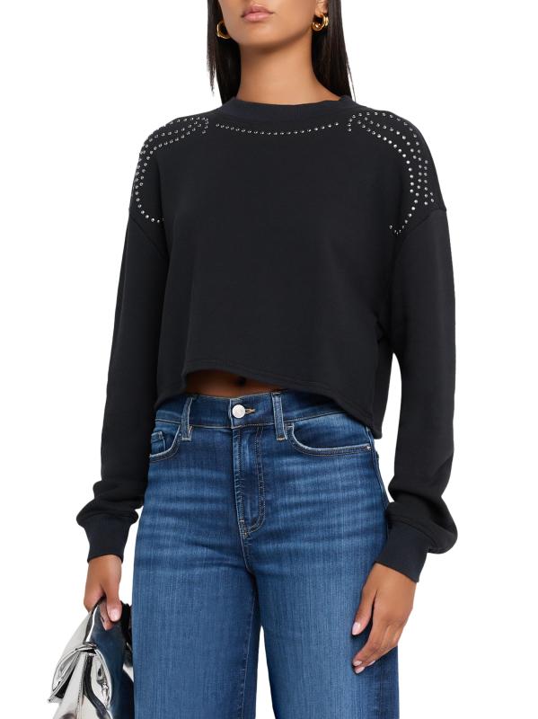 #2: سويت شيرت تيري كروب فينتاج - أسود