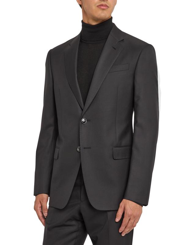 #4: بدلة أساسية من الصوف أحادية الصدر - أسود