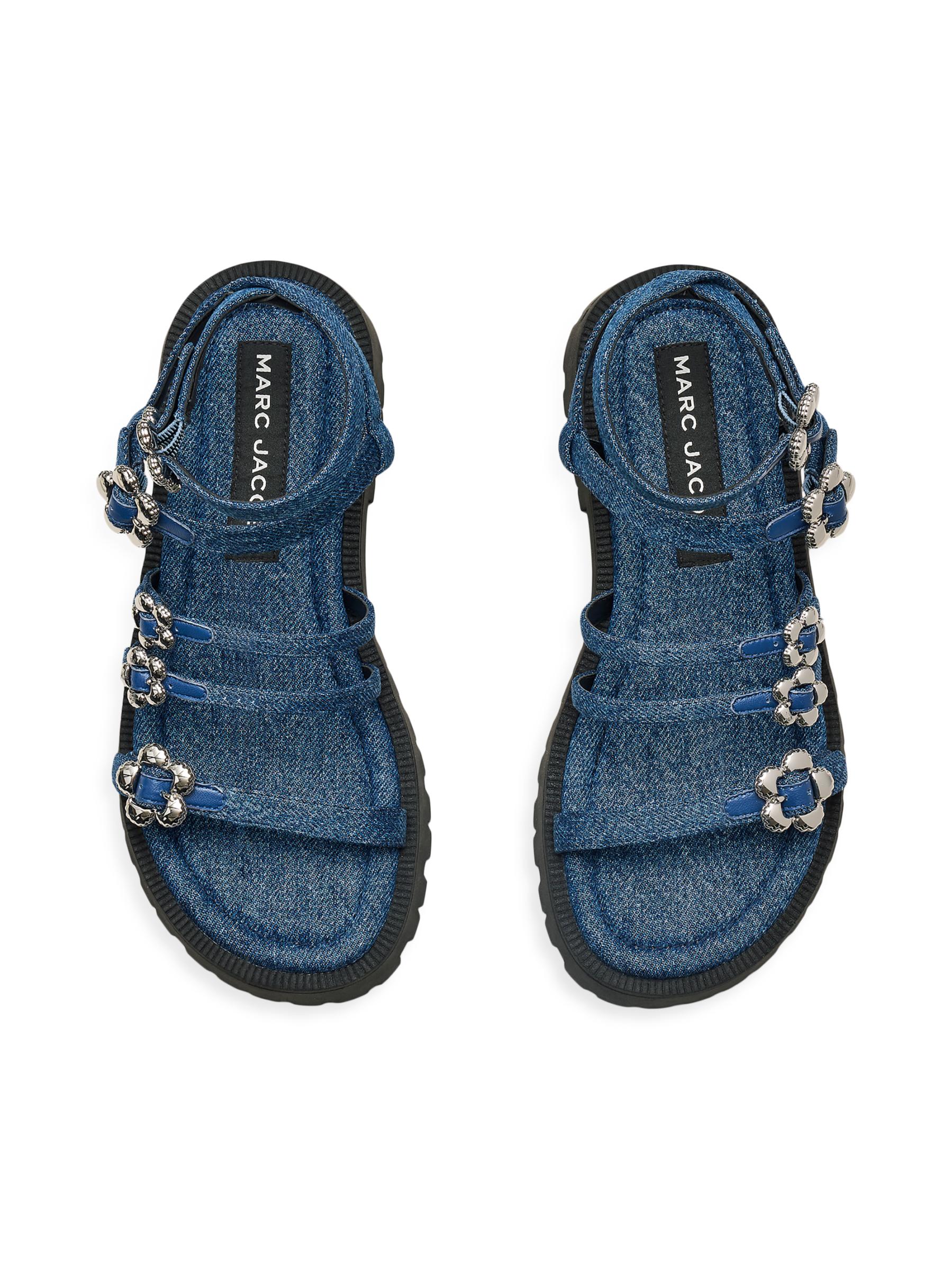 Shop Marc Jacobs - The Kiki Denim Gladiator Sandals | Saks