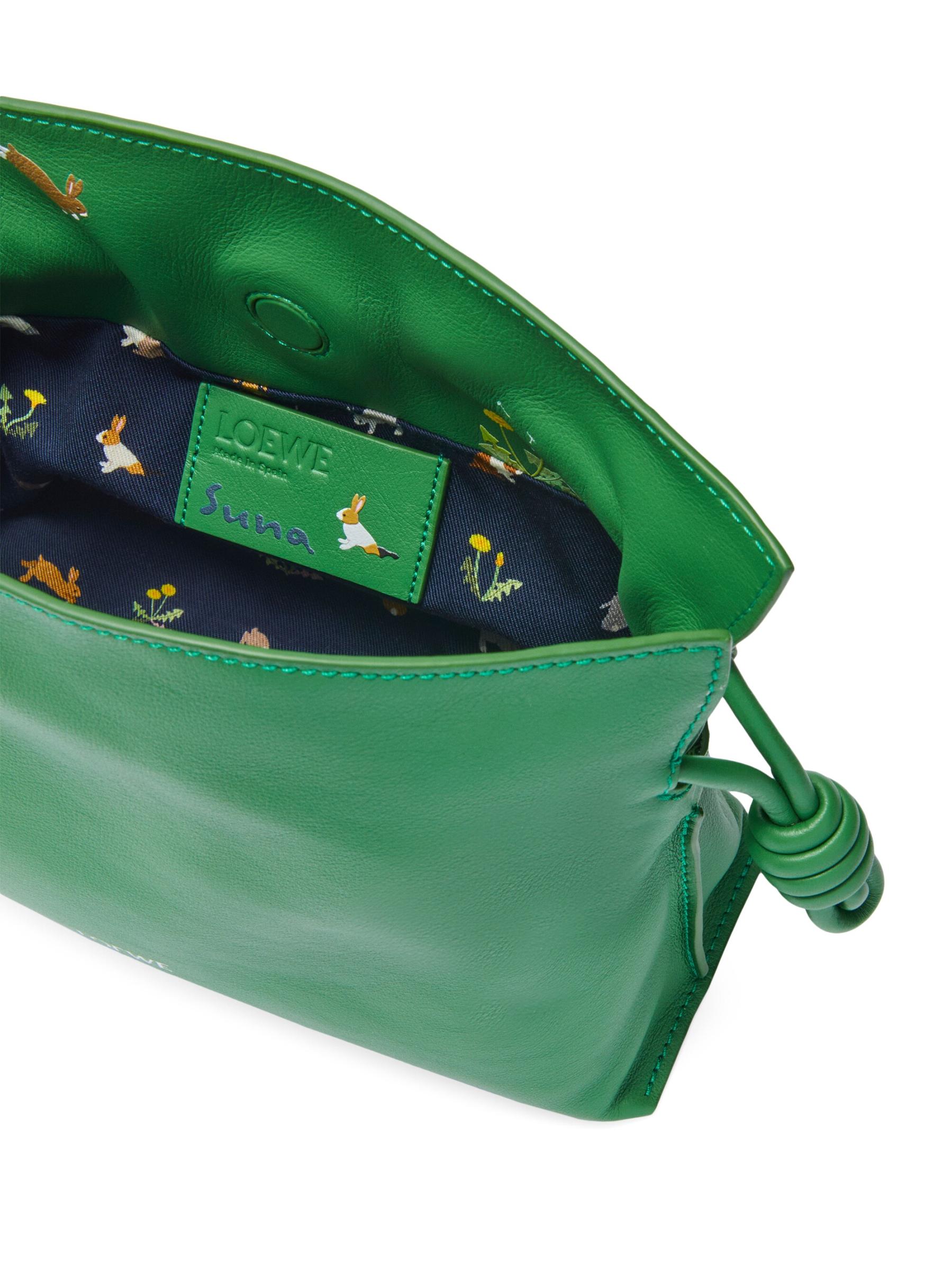 関税込み★LOEWE x Suna Fujita FLAMENCO CLUTCH MINI BUNNIES Loewe x Suna Fujita Flamenco Mini Bunnies Printed Clutch Bag