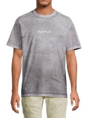 プリント柄のテクスチャードジャージーTシャツ/PURPLE BRAND Purple Brand - テクスチャード・ジャージー ロゴTシャツ を