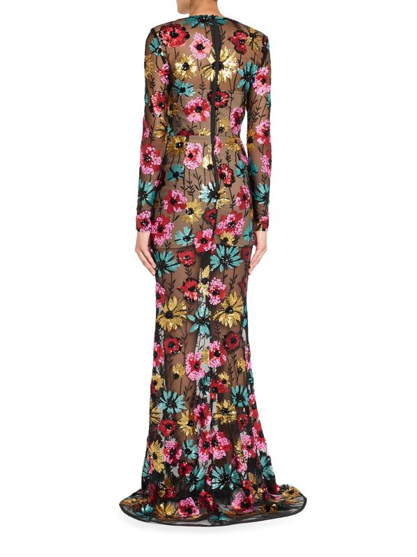 #4: فستان فرانشيسكا مزين بترتر الأزهار - نمط وردي