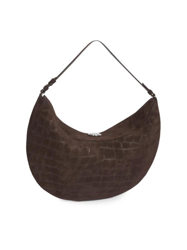 #5: حقيبة لو كاليسو المستديرة المصنوعة من الجلد المدبوغ - بني داكن