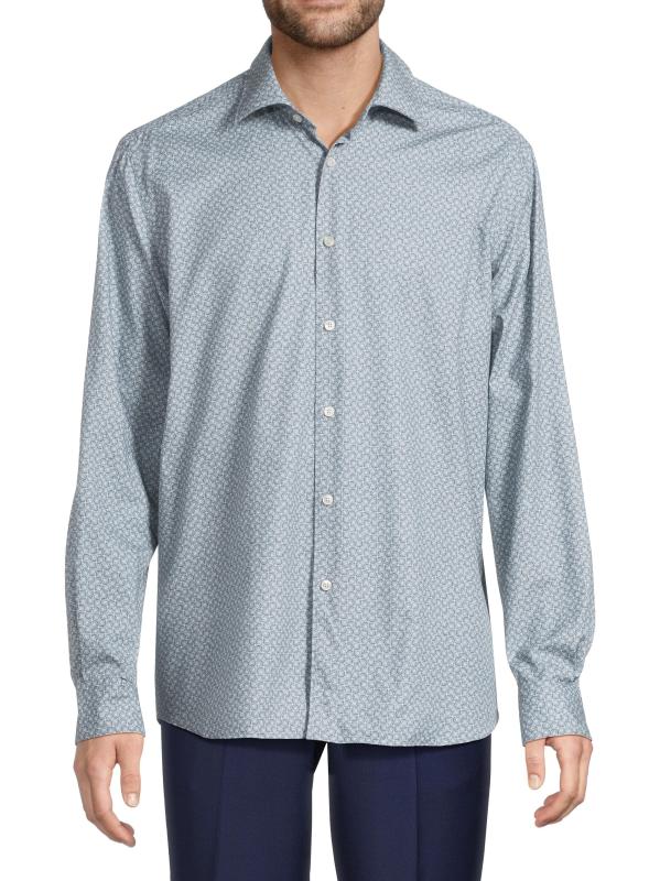 #2: قميص جيو سيركل القطني من كوليكشن - أزرق فاتح