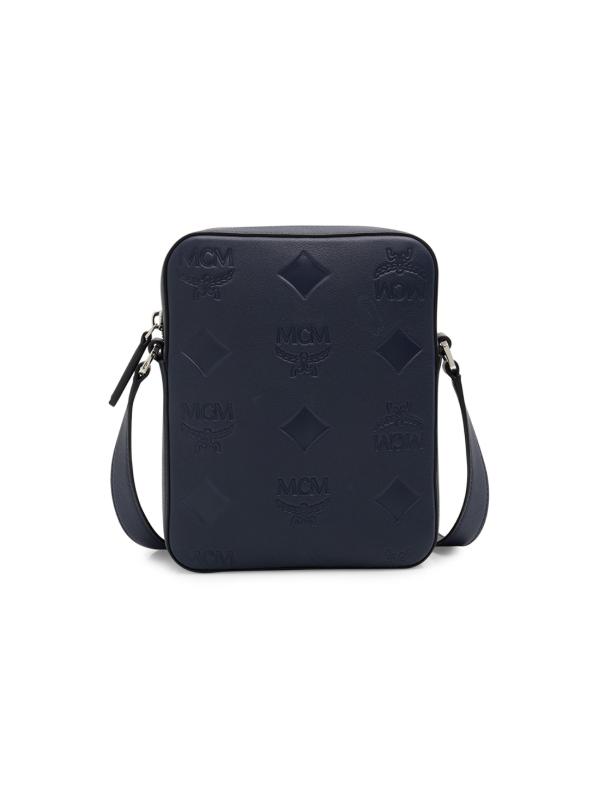 حقيبة بحزام يلتف حول الجسم من الجلد بنقشة مونوغرام الكلاسيكية