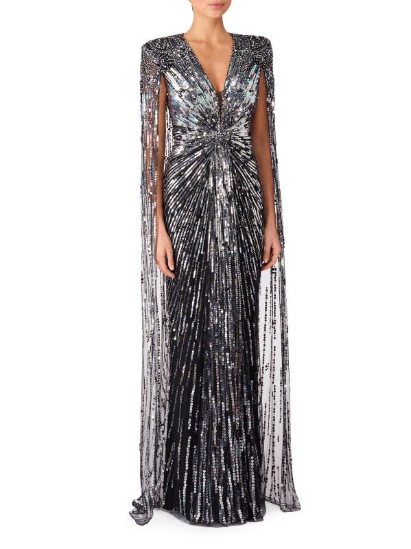 #2: فستان مزين برقبة على شكل حرف V - عرق السوس