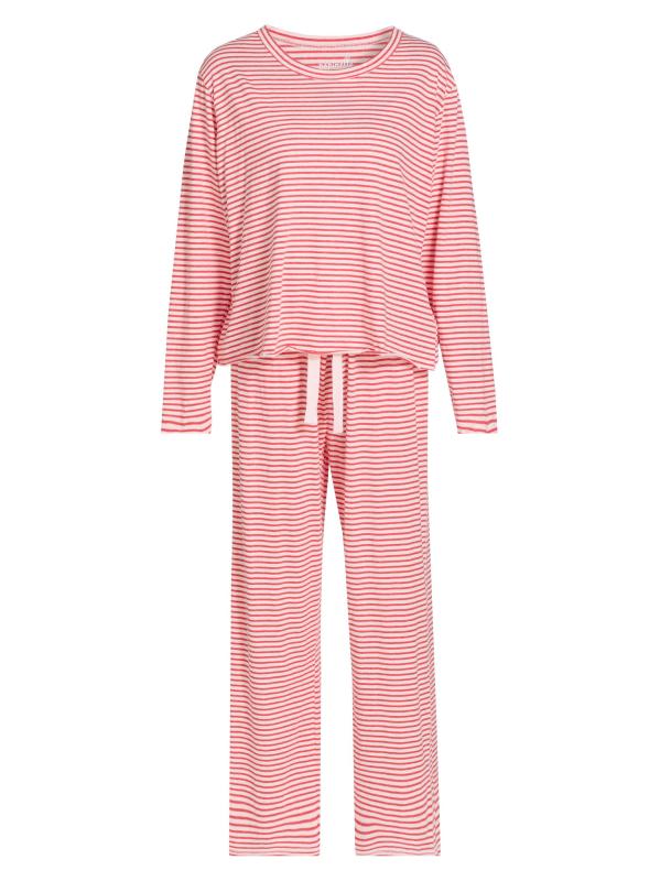 Jada Striped Cotton Pajamas