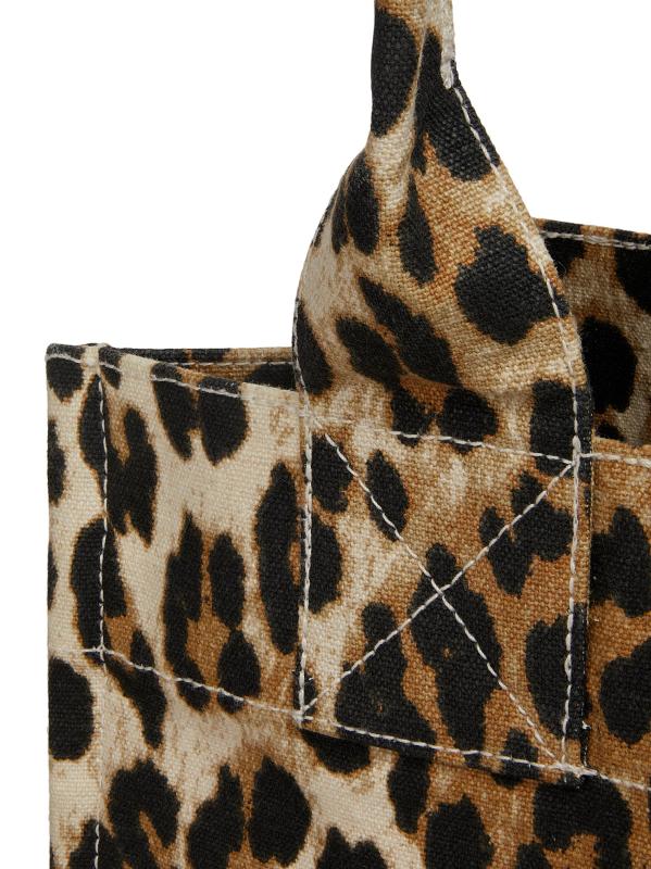 #6: حقيبة تسوق كبيرة بشعار جلد الفهد - نمر