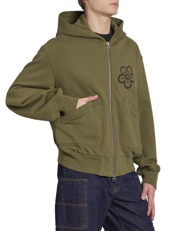 #3: هودي فوتورا بوكسي بسحّاب كامل - كاكي