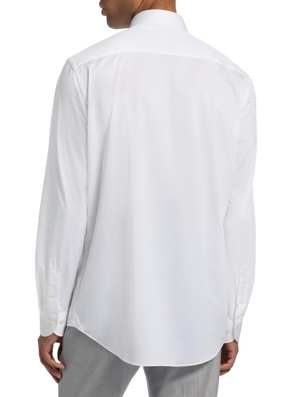 #4: قميص سترتش سوليد من كوليكشن - أبيض