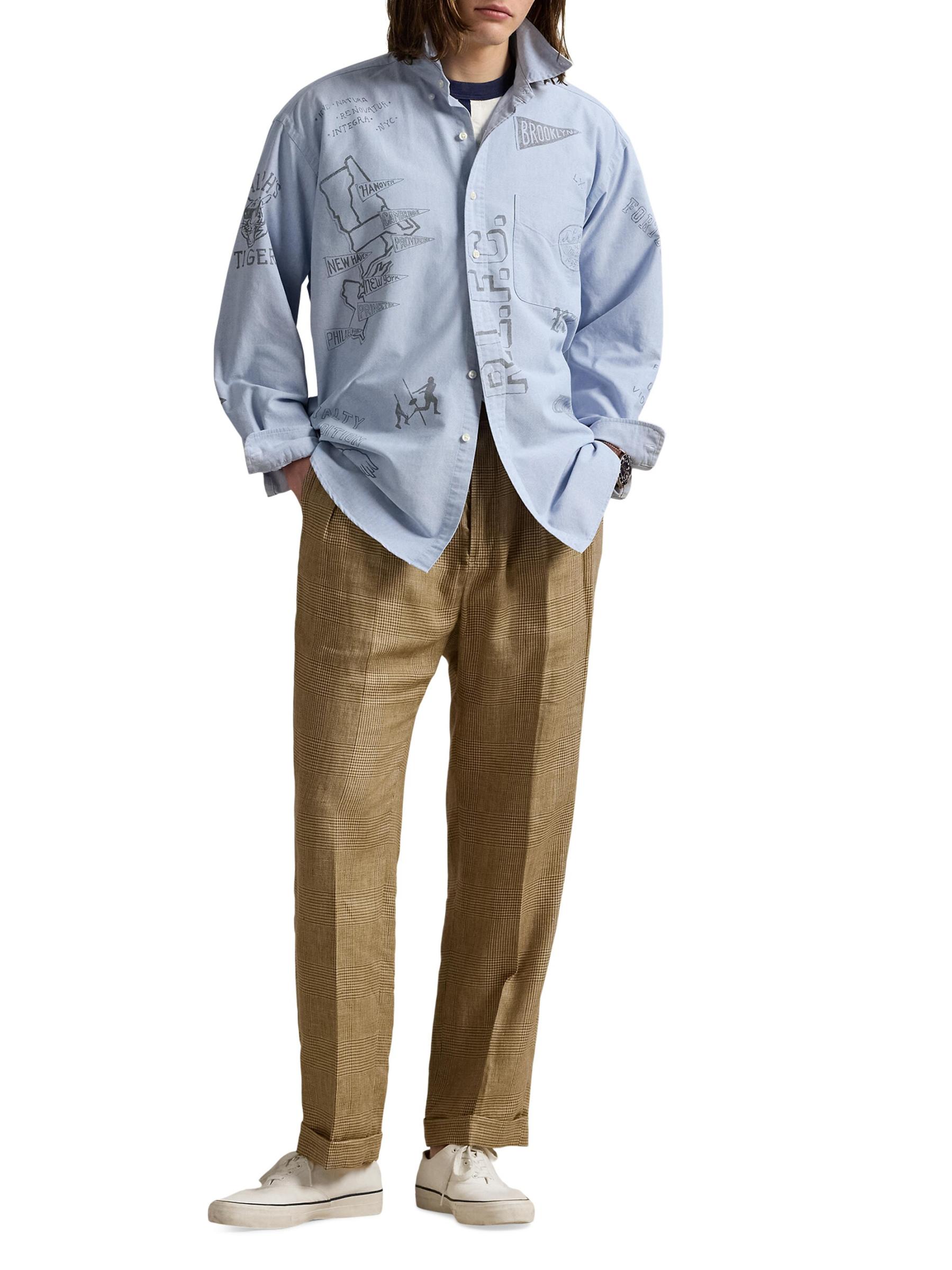 Shop Polo Ralph Lauren - Big Fit Linen-Cotton Oxford Shirt