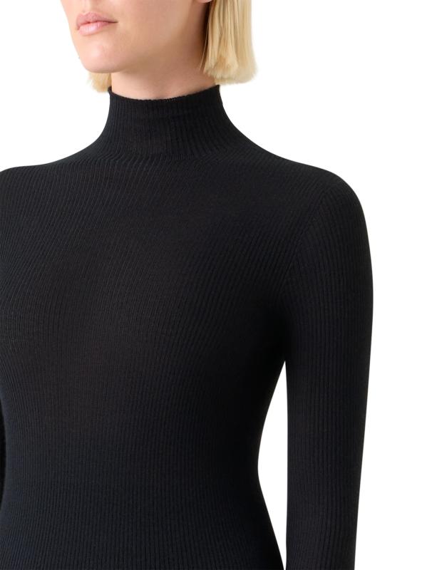 美品　アクリス　ニット　カシミヤ　シルク　セーター　タートルネック　AKRIS Akris - リブニット・カシミアシルク・タートルネック を