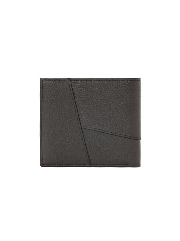 #4: محفظة Puzzle الجلدية ثنائية الطيات - رمادي داكن