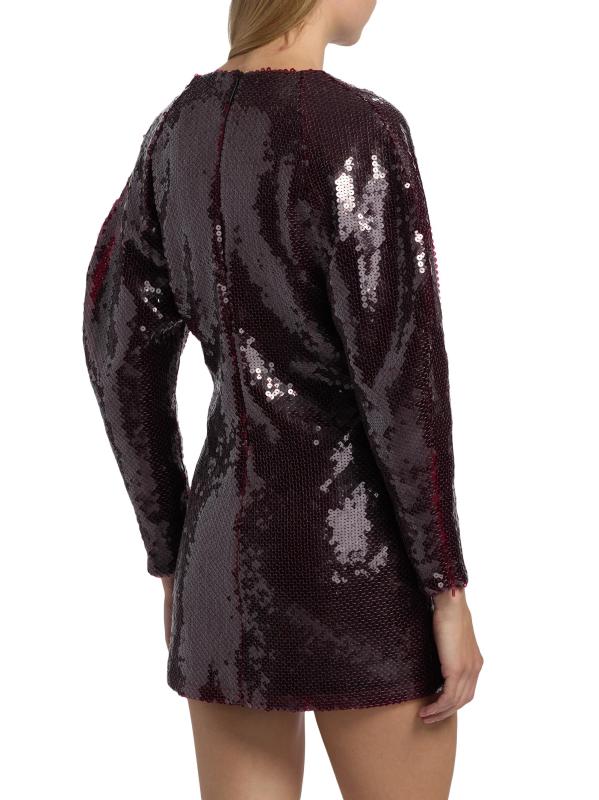 #4: فستان قصير مزين بالترتر بفتحة رقبة من Mitilla - بورغونا