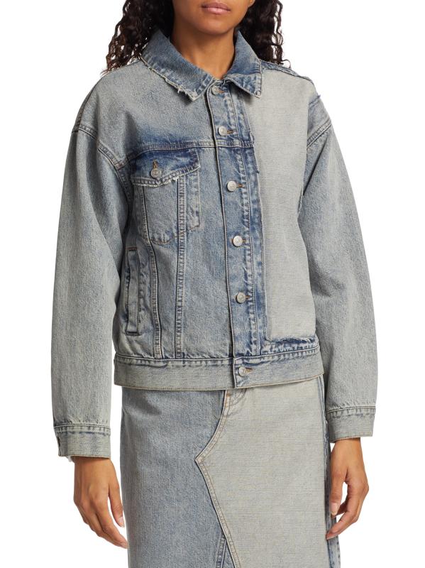 ■MM6 MAISON MARGIELA■デニム トラッカージャケット MM6 Maison Margiela - コントラスト・パネル・デニム