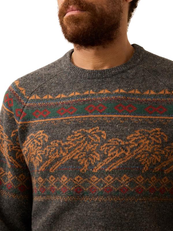 #4: سترة برقبة مستديرة من مزيج الصوف بتأثير دونيجال - معرض ساحل الفحم