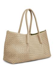 【関税&送料込】Bottega Veneta Sand Leather Small Pinacoteca Bottega Veneta Small Pinacoteca Intrecciato Leather Top