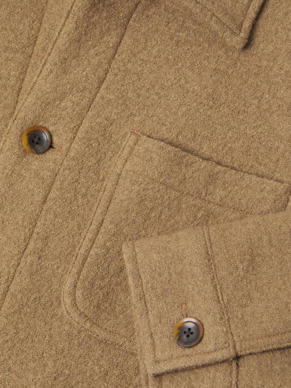 #5: جاكيت باسكال بوكلي من مزيج الصوف - بوكل بني فاتح