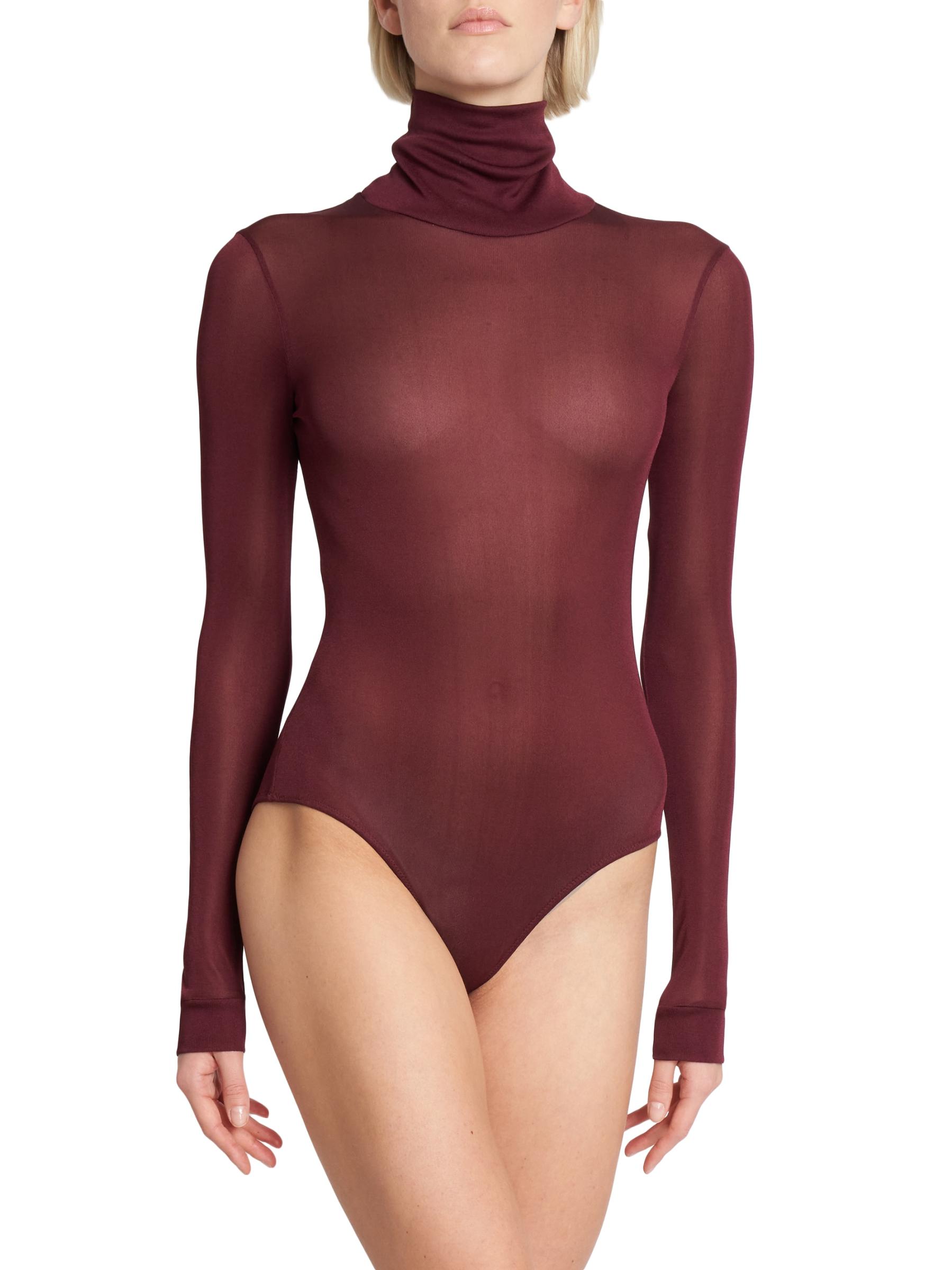 Shop Maison Margiela - Semi-Sheer Turtleneck Bodysuit | Saks
