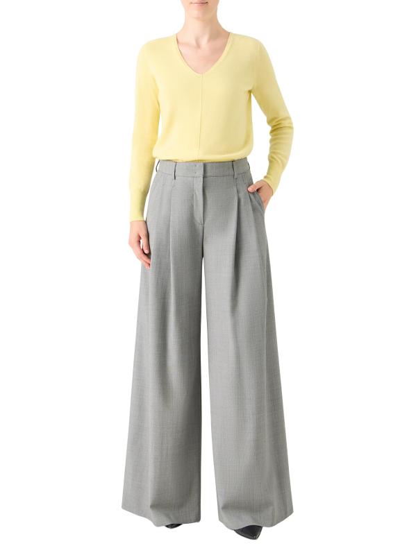 #6: سترة برقبة على شكل حرف V من الكشمير المحبوك - شمس