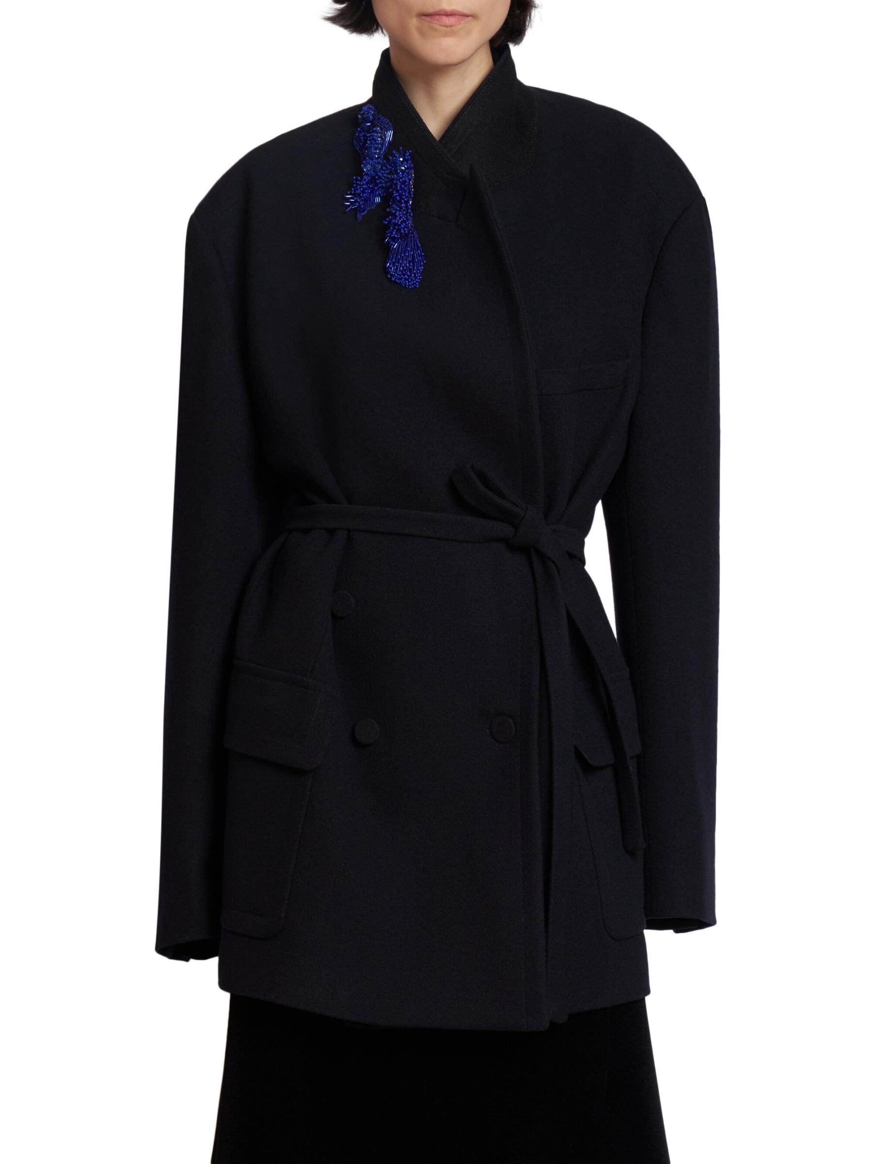 た*ん様 DRIES VAN NOTEN ウールジャケット 紺色　46 DRIES VAN NOTEN ウールジャケット 紺色 46
