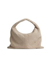 【関税送料込】BOTTEGA VENETA Large Hop Ecru Shop Bottega Veneta - Large Hop Intrecciato Suede Hobo Bag