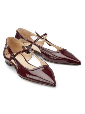 #2: أحذية ماري جين المصنوعة من الجلد اللامع من لويتا - ورنيش الكرز