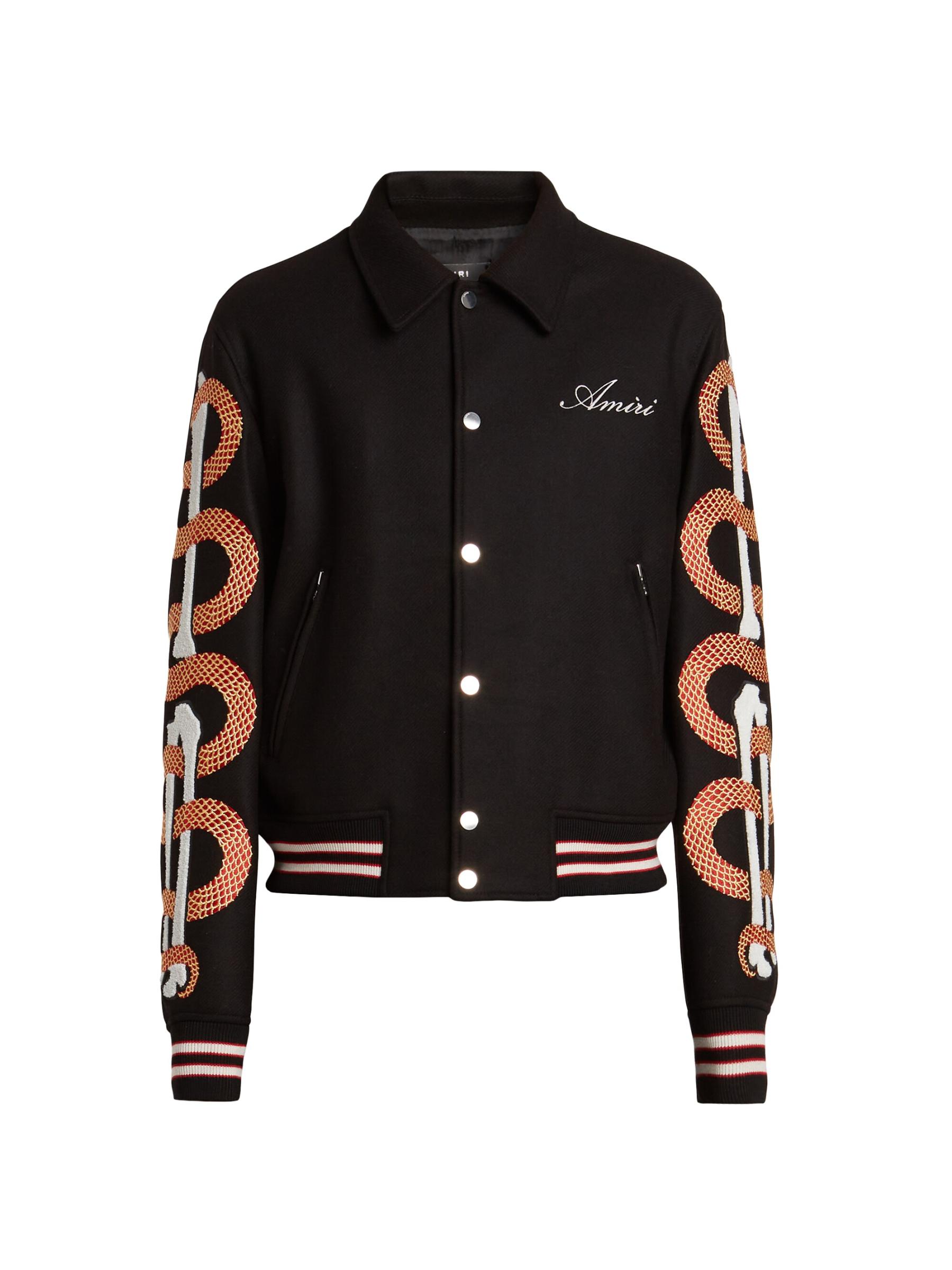 【AMIRI】ボーンズ ウール バーシティ ジャケット Amiri - ボーンズ・ウール・ブレンド・バーシティ・ジャケット