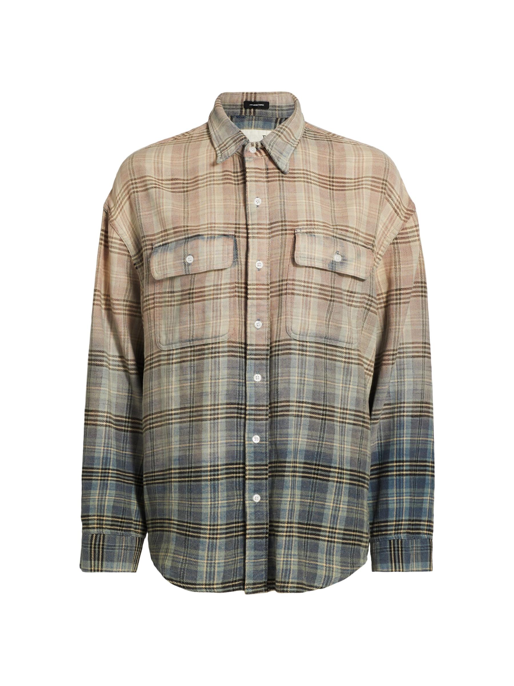 Shop R13 - Gradient Plaid Relaxed Workshirt | Saks Fifth
