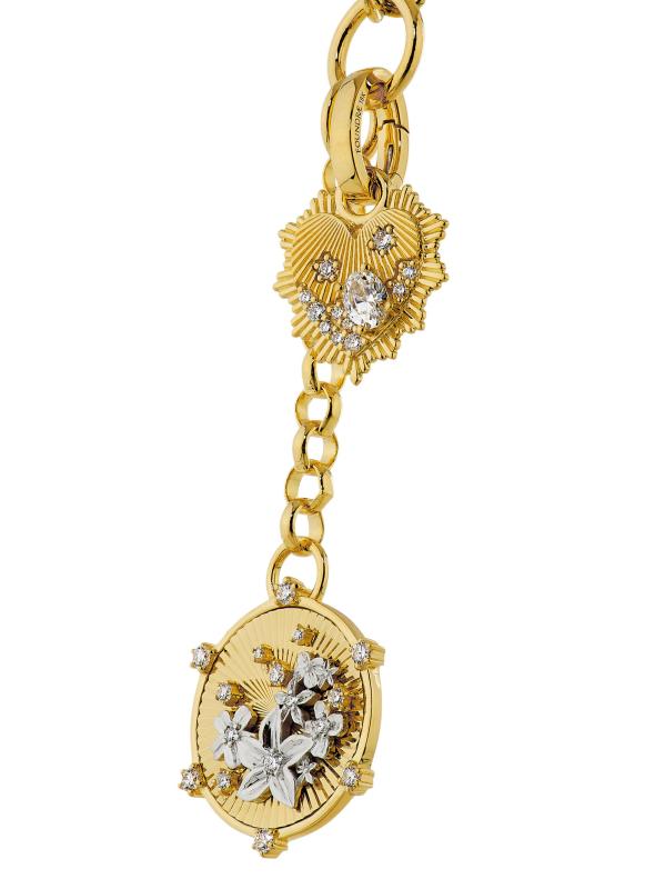 #5: قلادة Resilience ثنائية اللون من الذهب عيار 18 قيراطًا والألماس عيار 0.38 TCW - أصفر + ذهبي