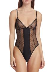 Kiki De Montparnasse ボディースーツ レース ランジェリー KIKI DE MONTPARNASSE Paneled crochet and mesh underwired