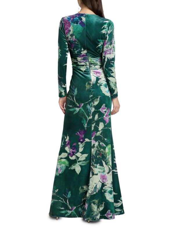 #4: فستان مخملي مزركش مزين بالخرز - جرين مالتي