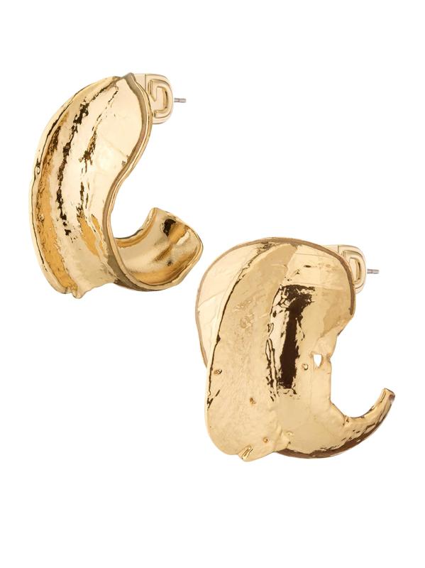 أقراط شل المميزة المطلية بالذهب عيار 12 قيراطًا