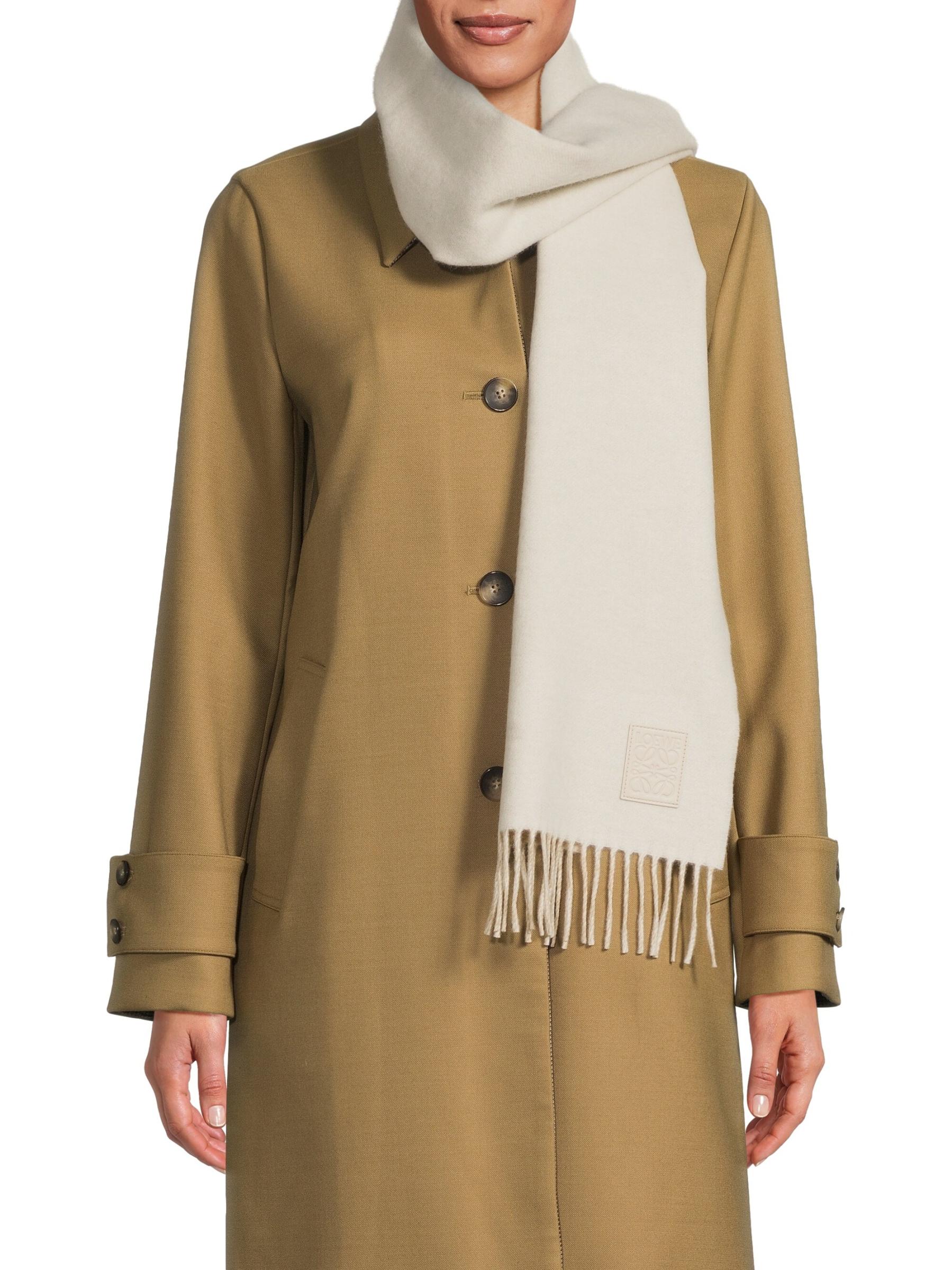 Shop Loewe - Double-Faced Wool-Cashmere Scarf | Saks Fifth