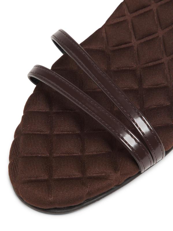 #6: صندل لورا 75 ملم من الجلد الصناعي - براون