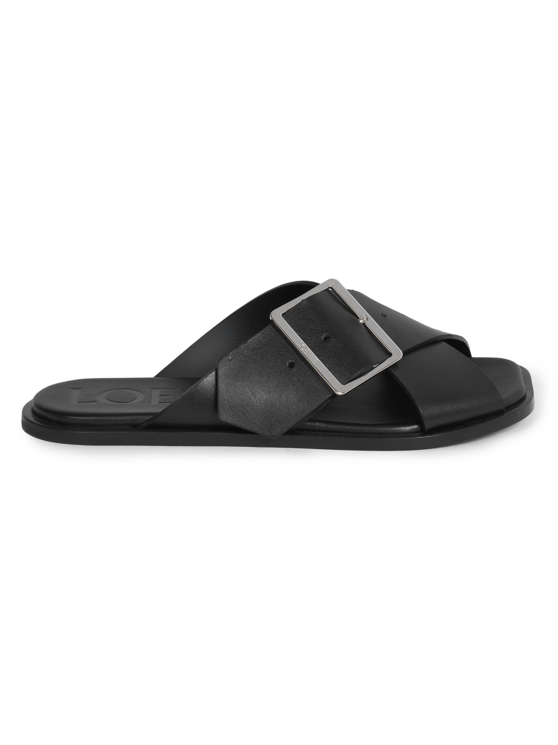LOEWE★ペタル ベルト フラットサンダル レザー スクエアトゥ ペタル ベルト フラットサンダル（ベジタブルタンニンカーフ