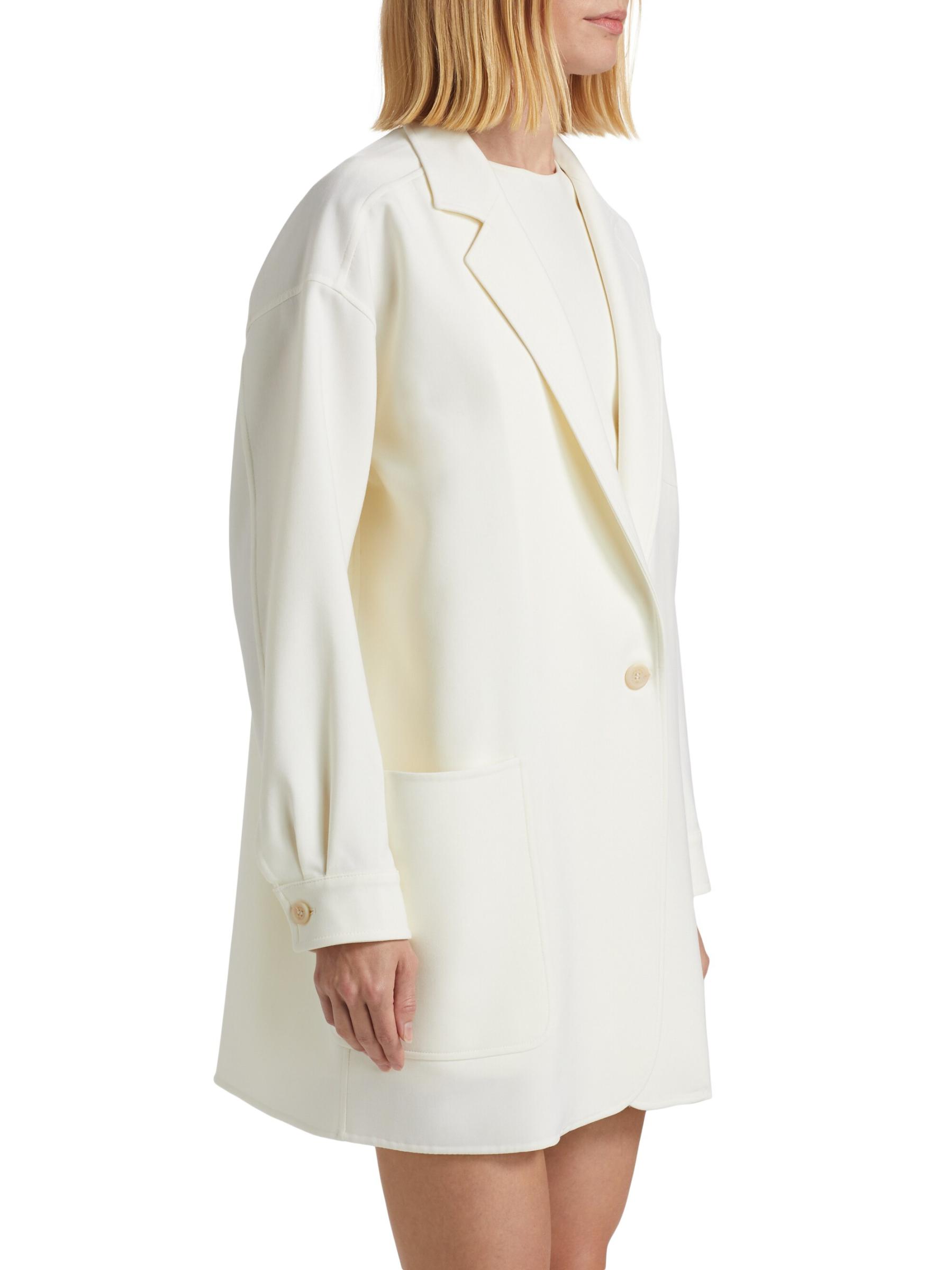 Max Mara Studio FURETTO シングルブレスト キャディ ブレザー Single-breasted cady blazer, black | 