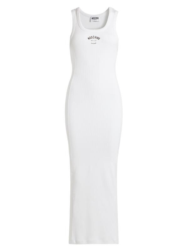 Shop Moschino Jeans - Logo Rib-Knit Body-Con Dress | Saks