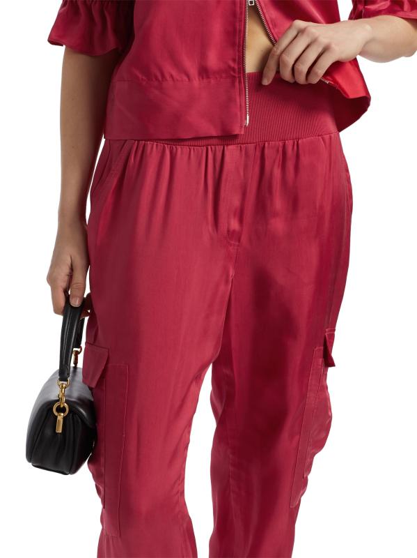 #5: بنطال جايلز تويل للشحن - القرمزي الوردي