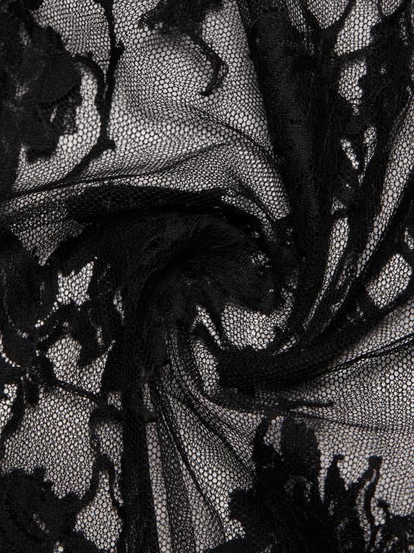 #6: فستان دومينيك متوسط الطول من الدانتيل الشفاف - أسود