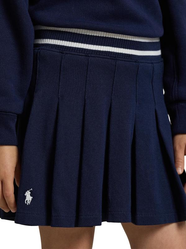 #6: تنورة جيرسيه ذات ثنيات للفتيات الصغيرات - البحرية الراقية