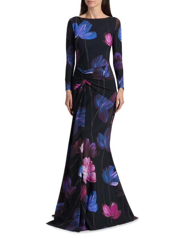 Shop Chiara Boni La Petite Robe Floral Mermaid Gown Saks Fifth - Main Image