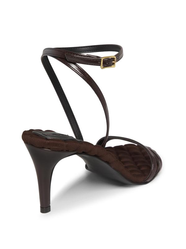 #3: صندل لورا 75 ملم من الجلد الصناعي - براون