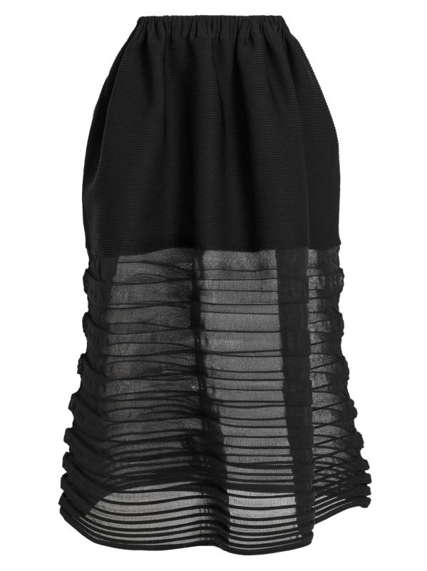 تنورة محبوكة شفافة متحركة